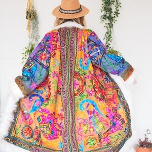 REVERSIBLE Colorful Bohemian Women's Coat